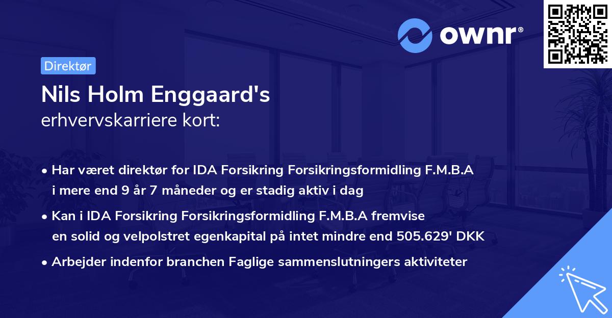 Nils Holm Enggaard's erhvervskarriere kort