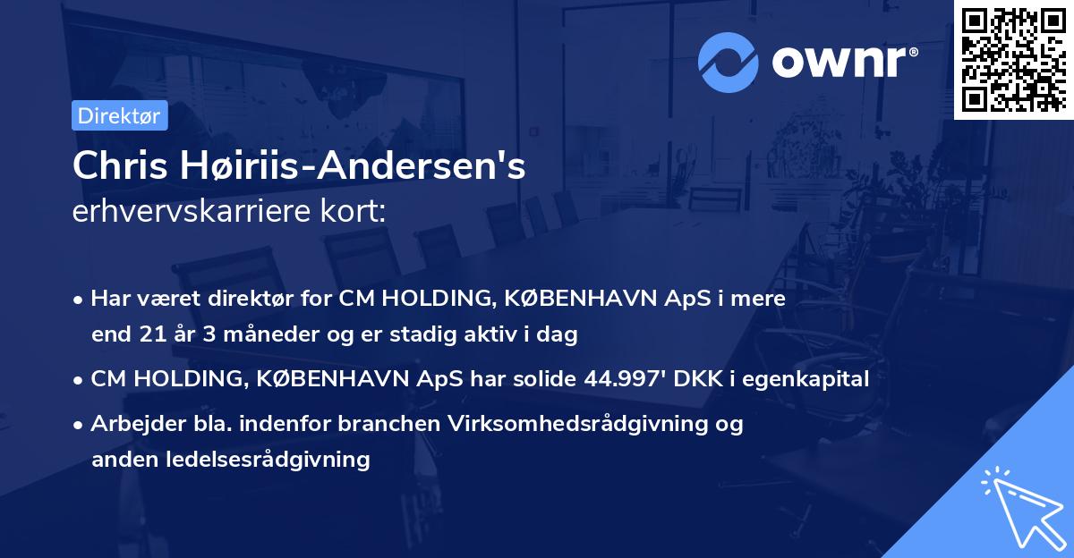 Chris Høiriis-Andersen's erhvervskarriere kort