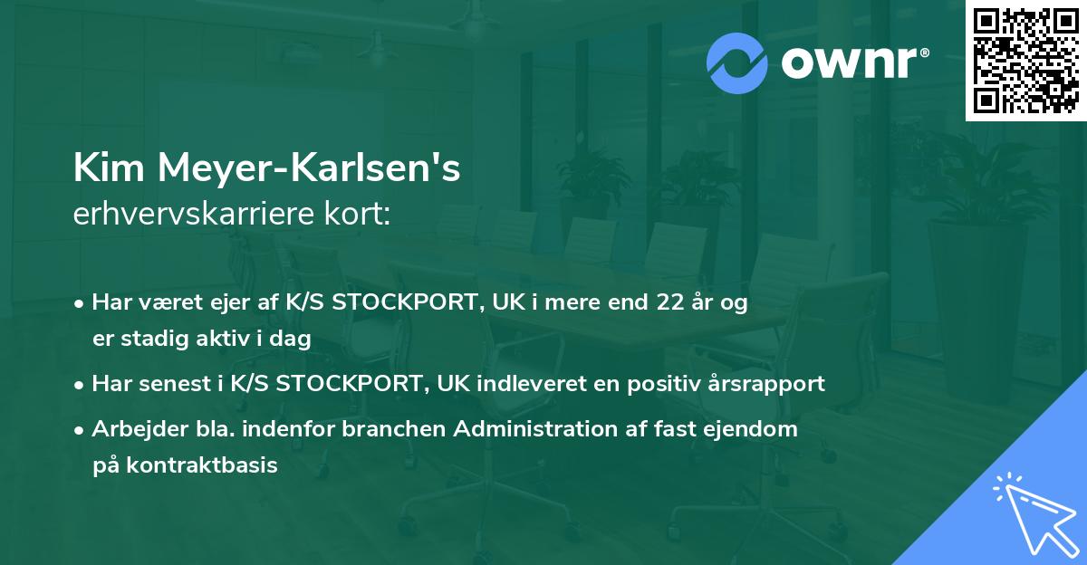 Kim Meyer-Karlsen's erhvervskarriere kort