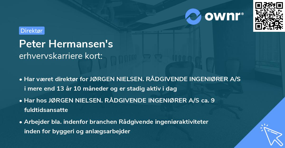 Peter Hermansen's erhvervskarriere kort
