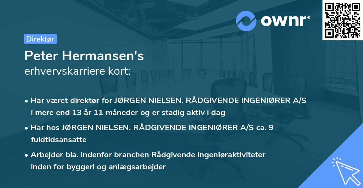 Peter Hermansen's erhvervskarriere kort