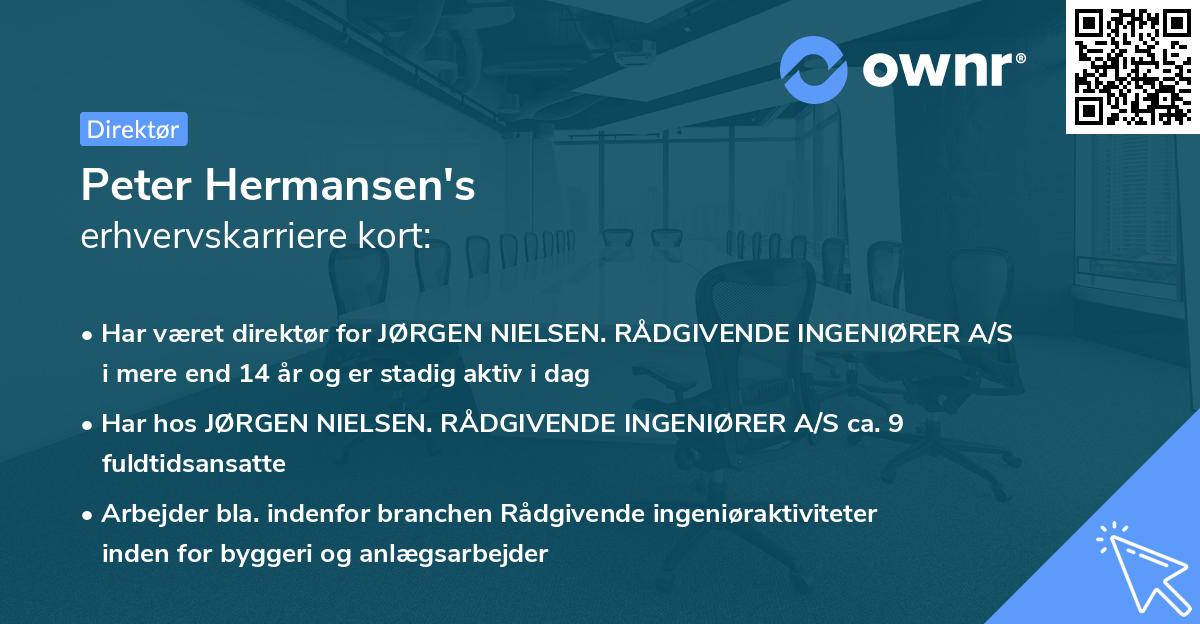 Peter Hermansen's erhvervskarriere kort