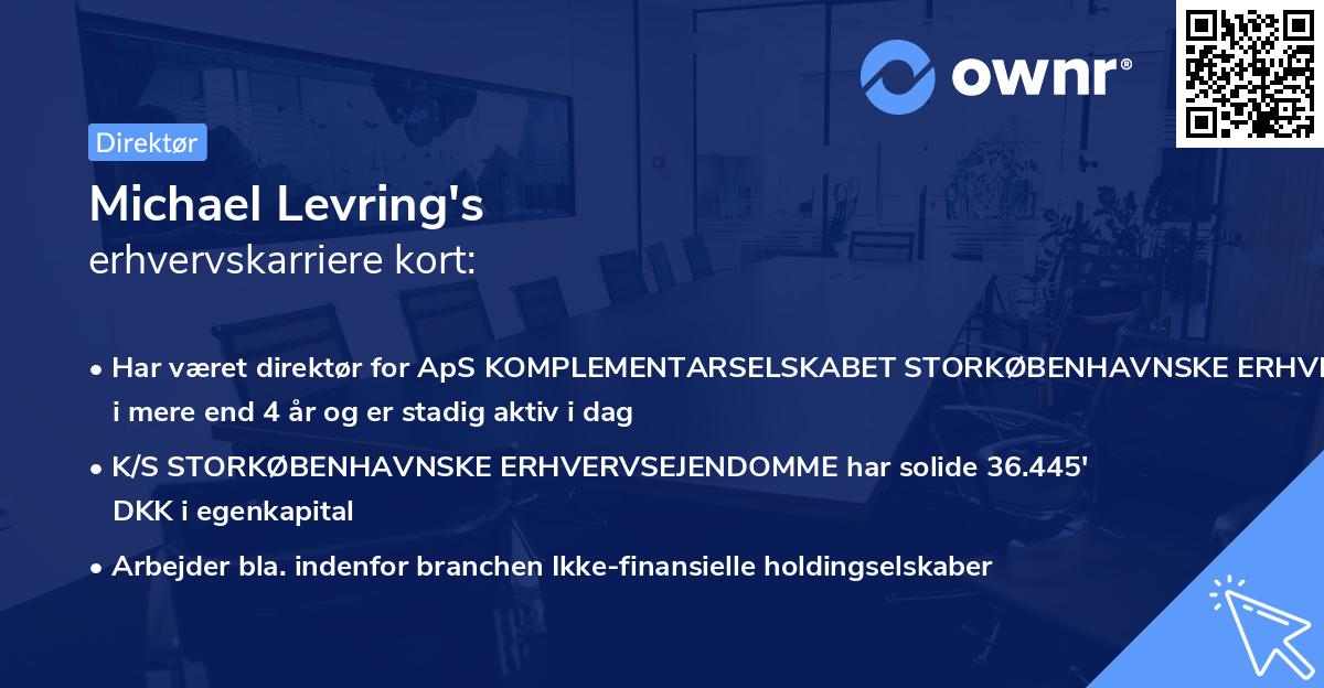 Michael Levring's erhvervskarriere kort