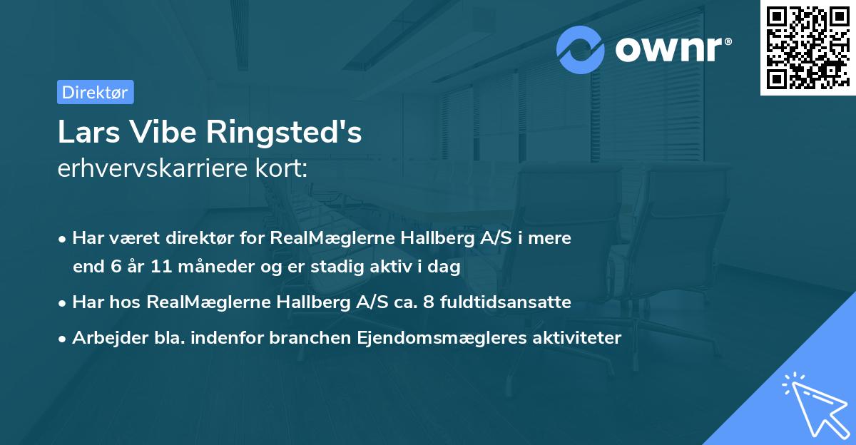 Lars Vibe Ringsted's erhvervskarriere kort