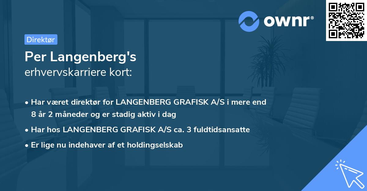 Per Langenberg's erhvervskarriere kort