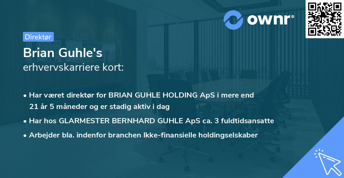 Brian Guhle's erhvervskarriere kort
