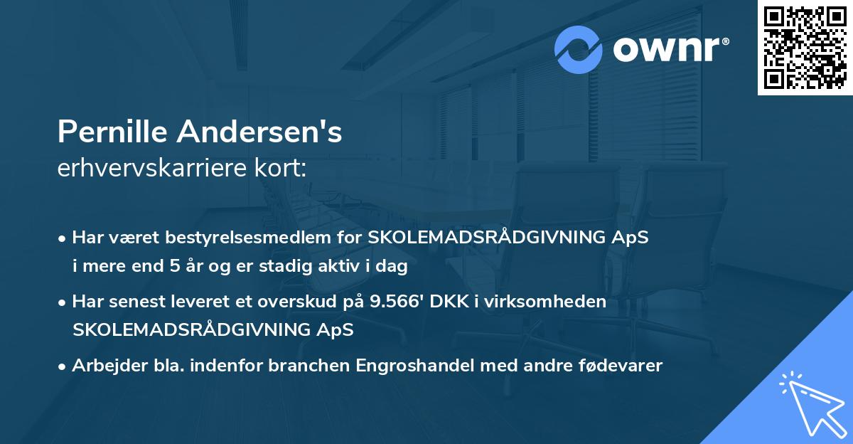 Pernille Andersen's erhvervskarriere kort