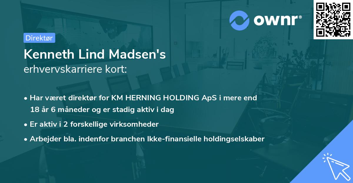 Kenneth Lind Madsen's erhvervskarriere kort
