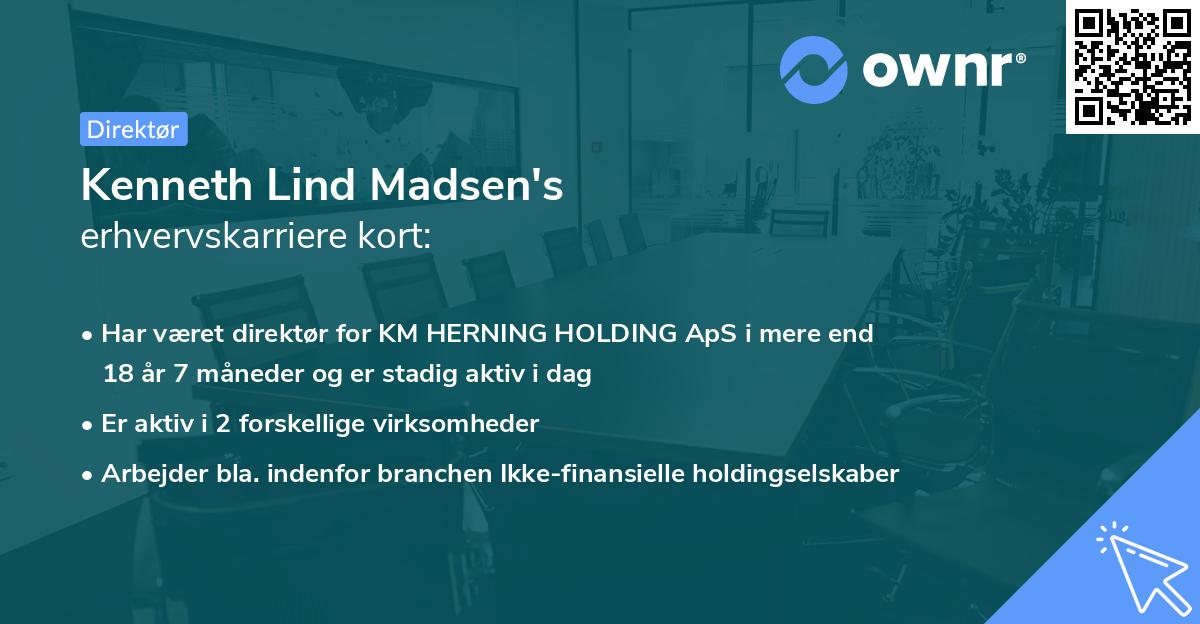 Kenneth Lind Madsen's erhvervskarriere kort
