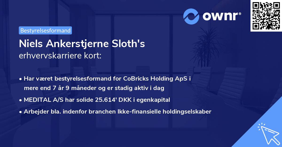 Niels Ankerstjerne Sloth's erhvervskarriere kort