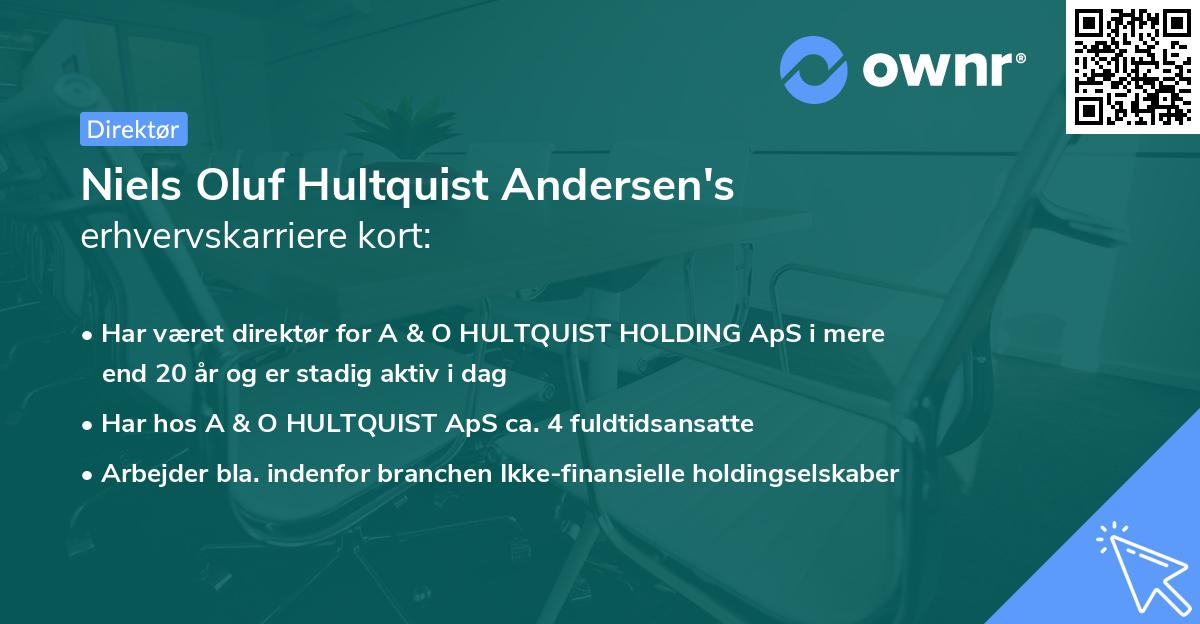 Niels Oluf Hultquist Andersen's erhvervskarriere kort