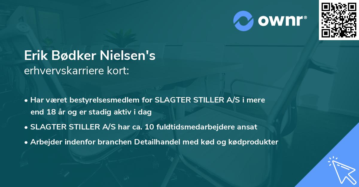 Erik Bødker Nielsen's erhvervskarriere kort