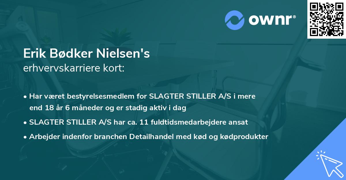 Erik Bødker Nielsen's erhvervskarriere kort
