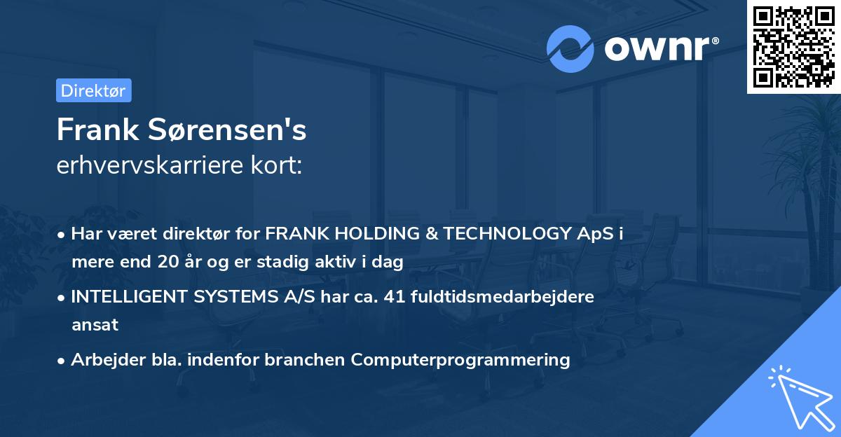 Frank Sørensen's erhvervskarriere kort