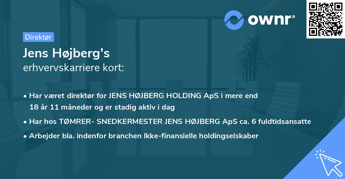 Jens Højberg's erhvervskarriere kort