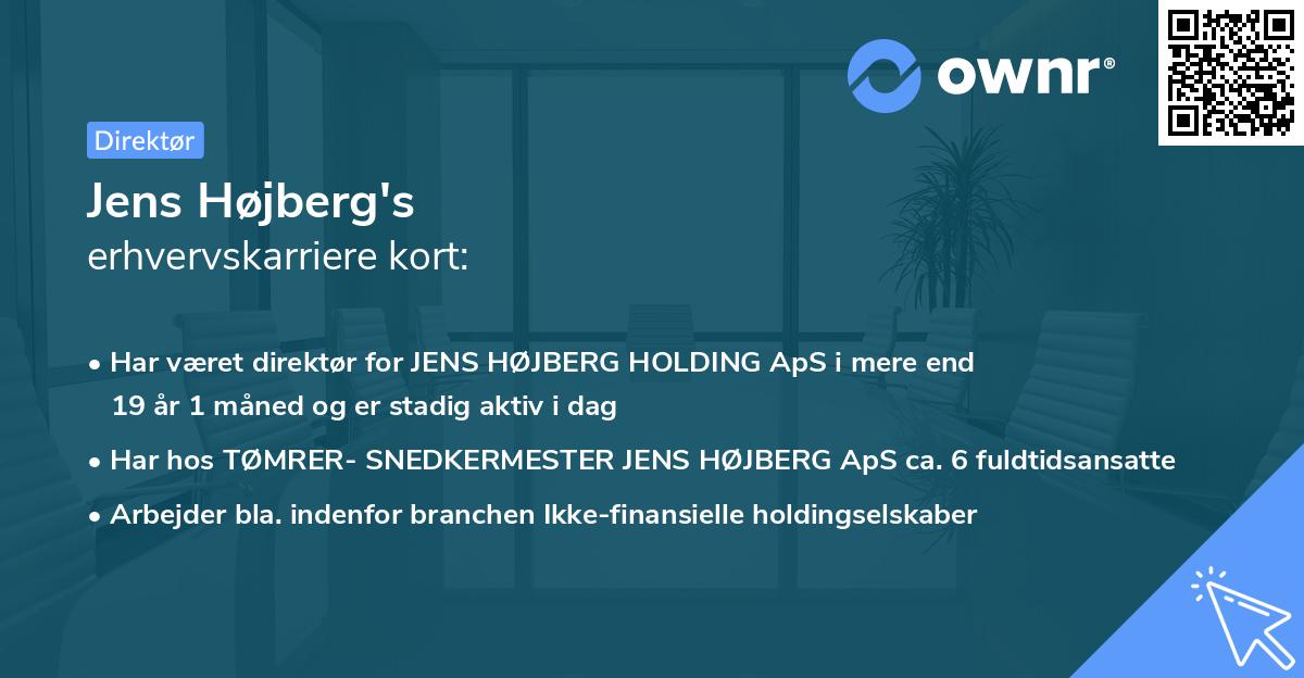 Jens Højberg's erhvervskarriere kort