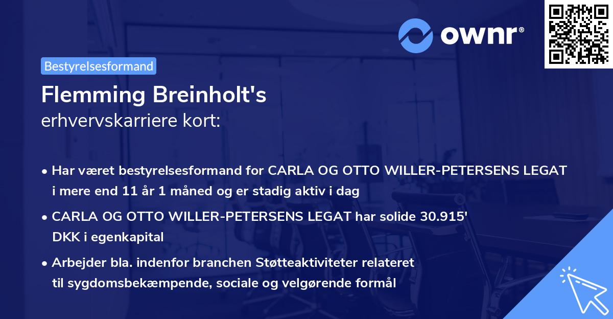 Flemming Breinholt's erhvervskarriere kort