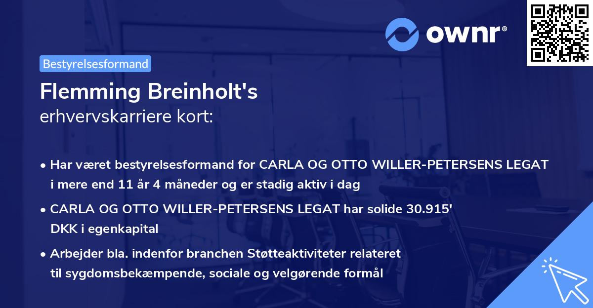 Flemming Breinholt's erhvervskarriere kort