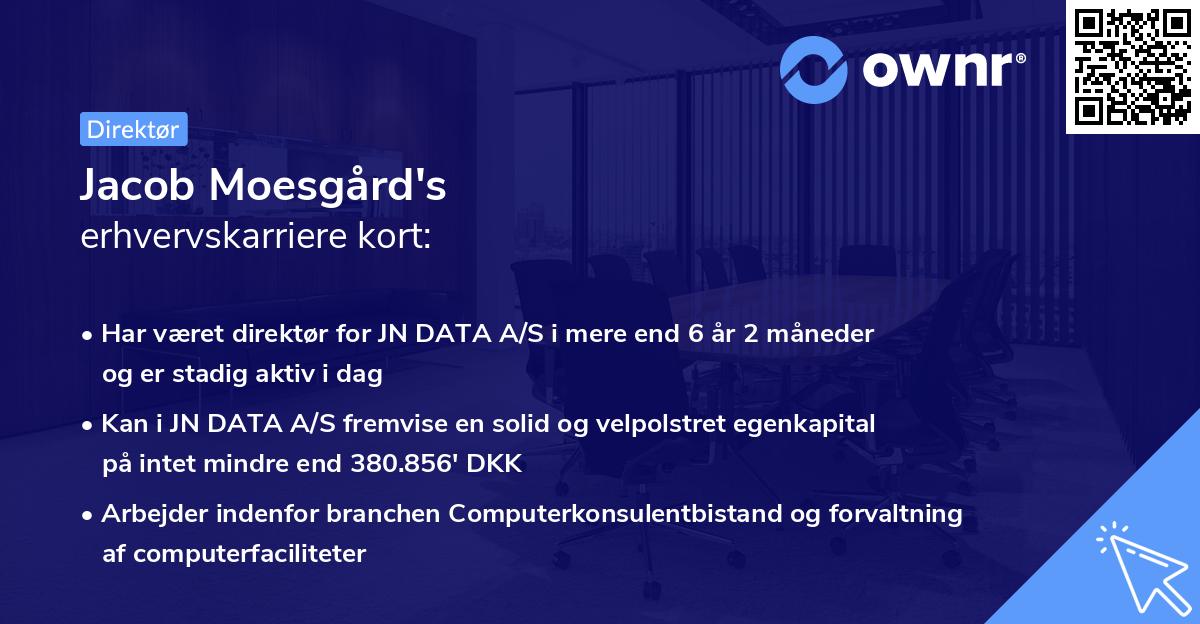 Jacob Moesgård's erhvervskarriere kort