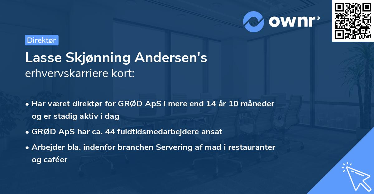 Lasse Skjønning Andersen's erhvervskarriere kort