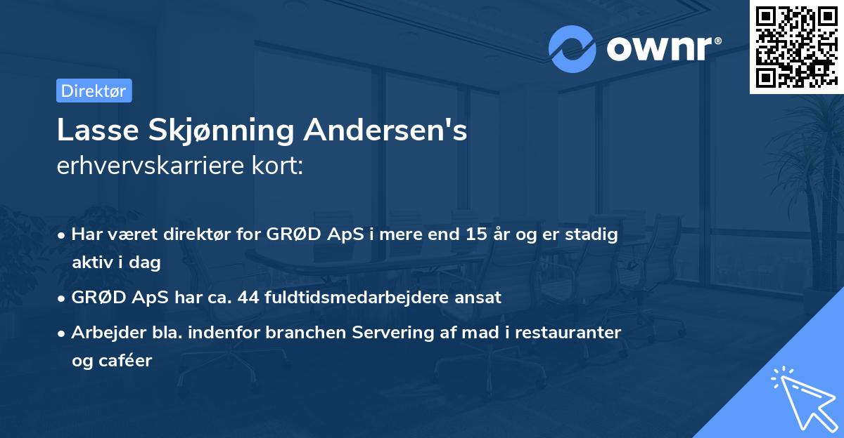 Lasse Skjønning Andersen's erhvervskarriere kort