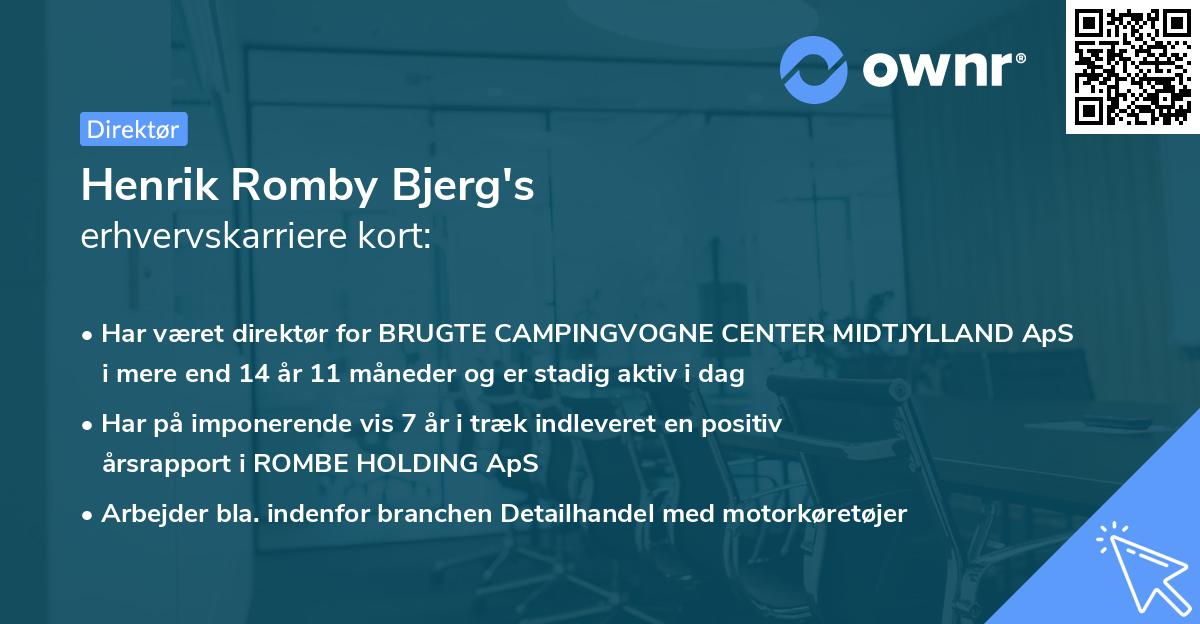 Henrik Romby Bjerg's erhvervskarriere kort