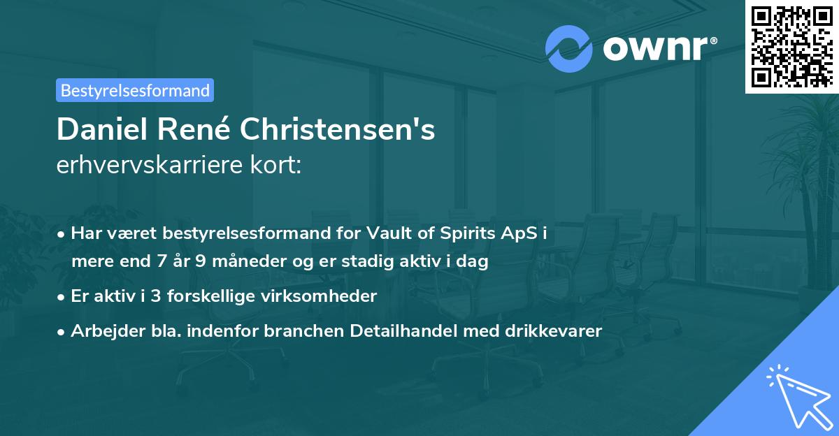Daniel René Christensen's erhvervskarriere kort