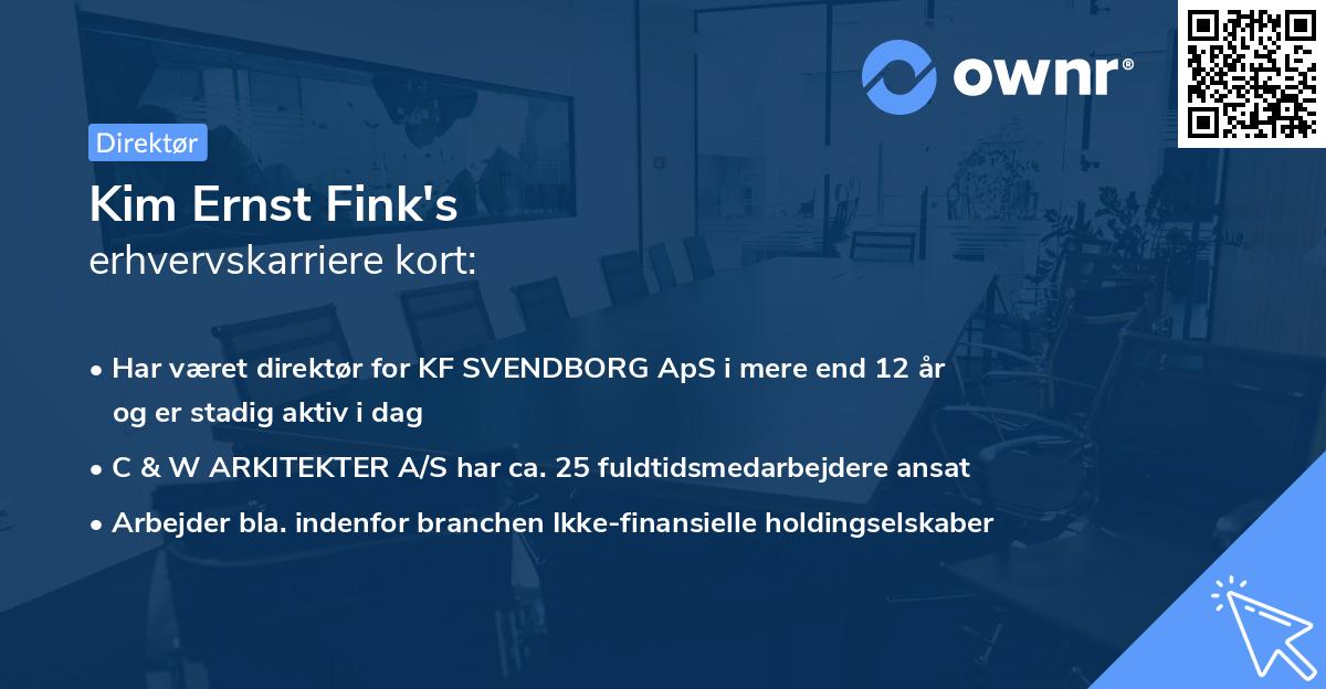 Kim Ernst Fink's erhvervskarriere kort