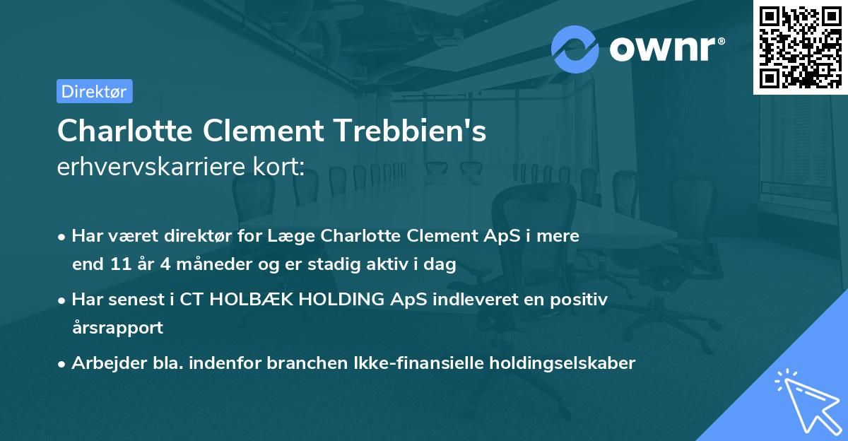 Charlotte Clement Trebbien's erhvervskarriere kort