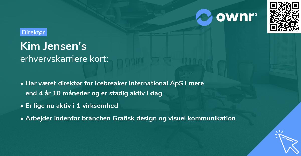 Kim Jensen's erhvervskarriere kort