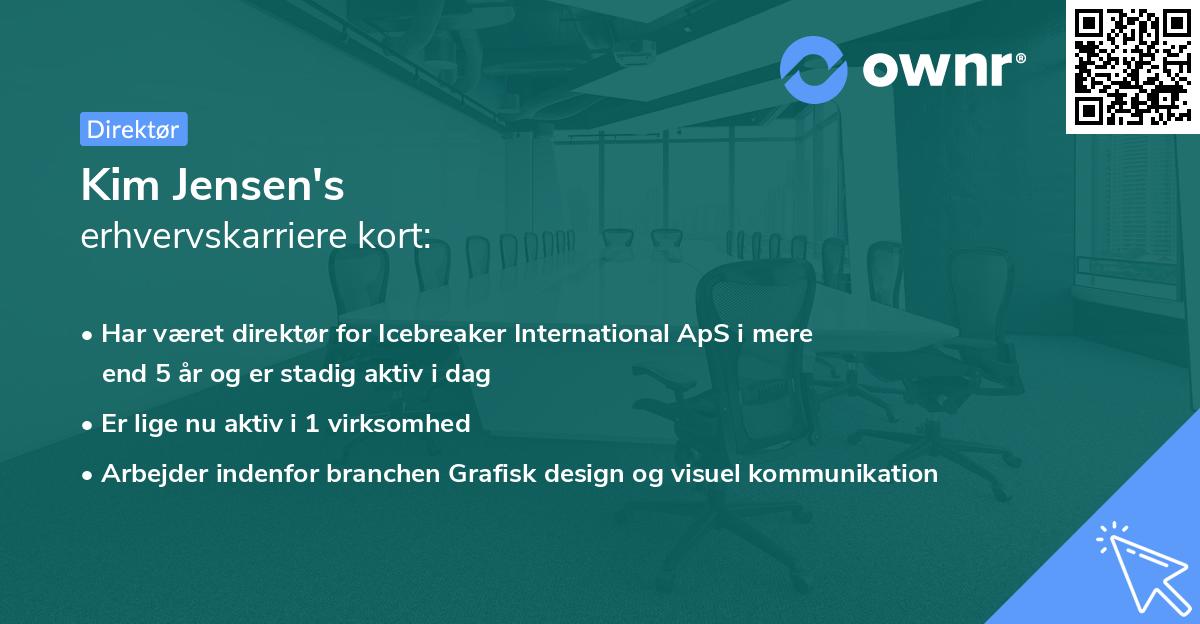 Kim Jensen's erhvervskarriere kort