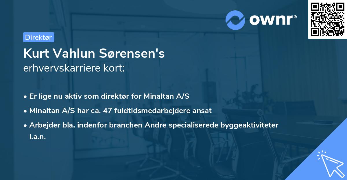 Kurt Vahlun Sørensen's erhvervskarriere kort