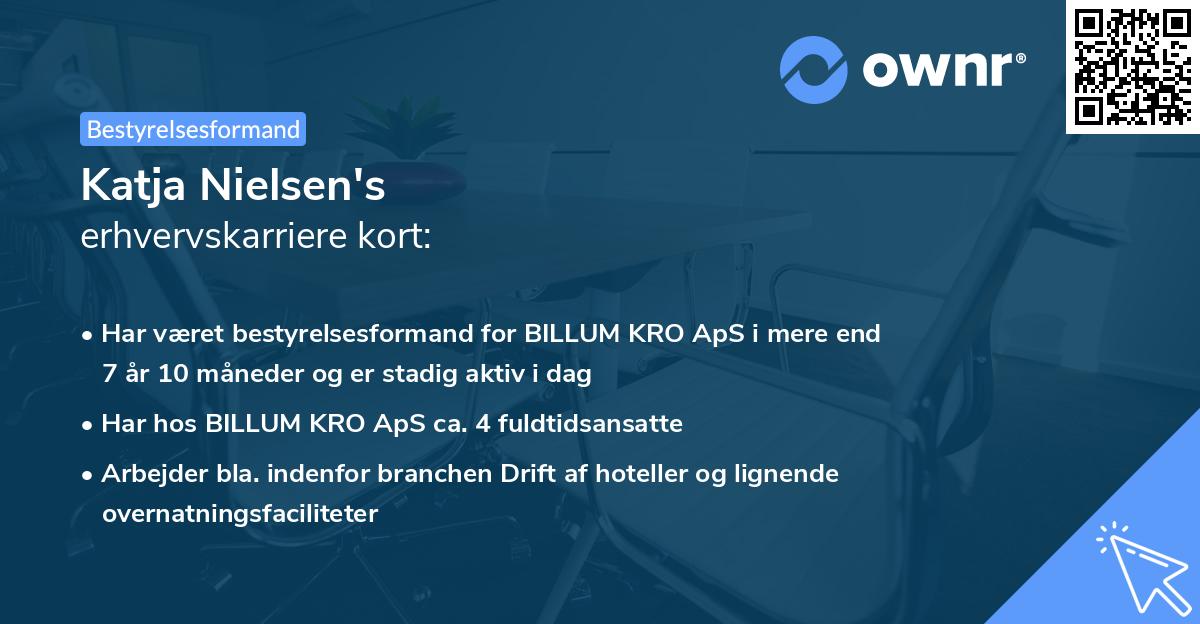 Katja Nielsen's erhvervskarriere kort