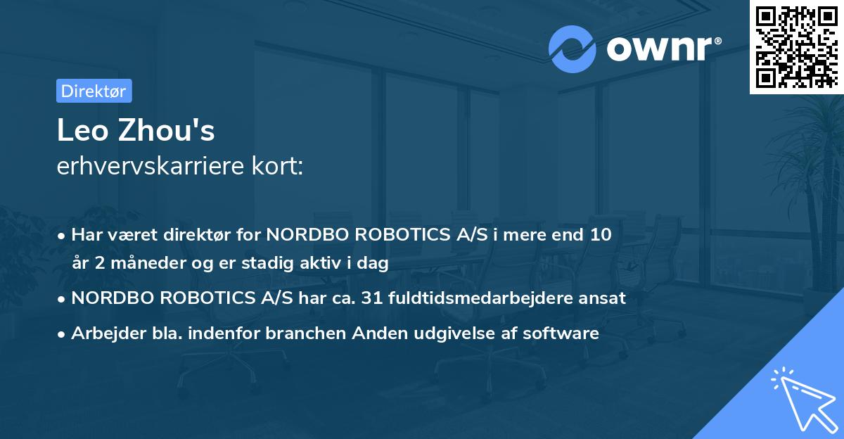 Leo Zhou's erhvervskarriere kort