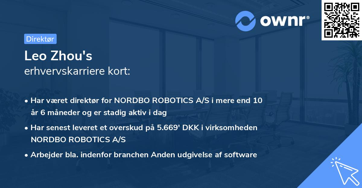 Leo Zhou's erhvervskarriere kort