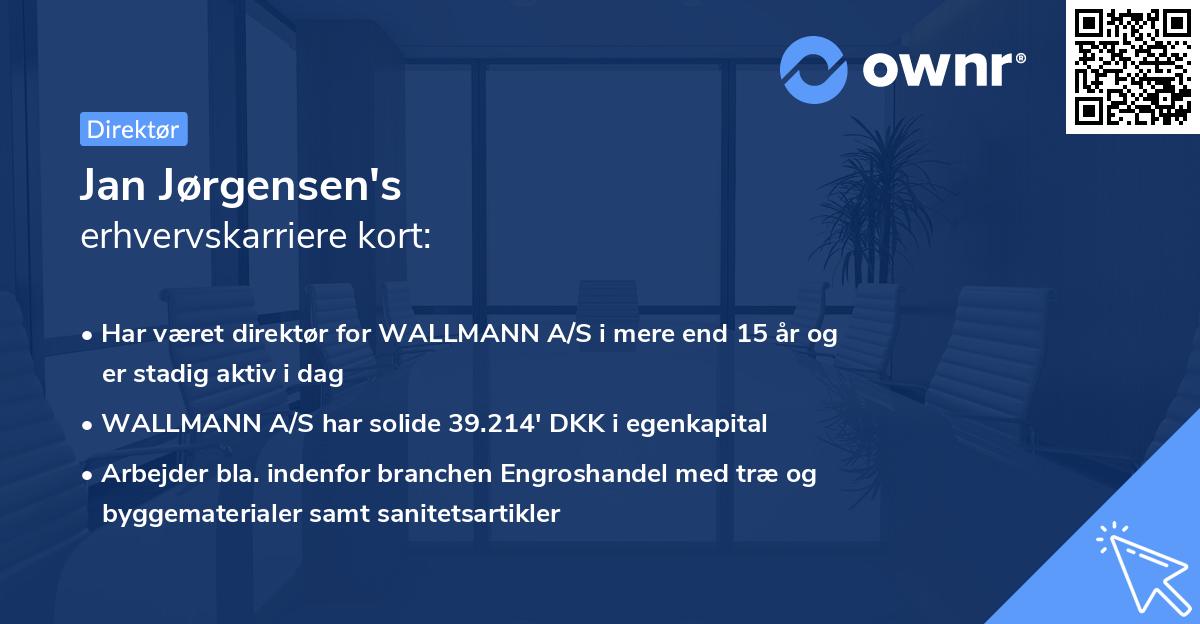 Jan Jørgensen's erhvervskarriere kort