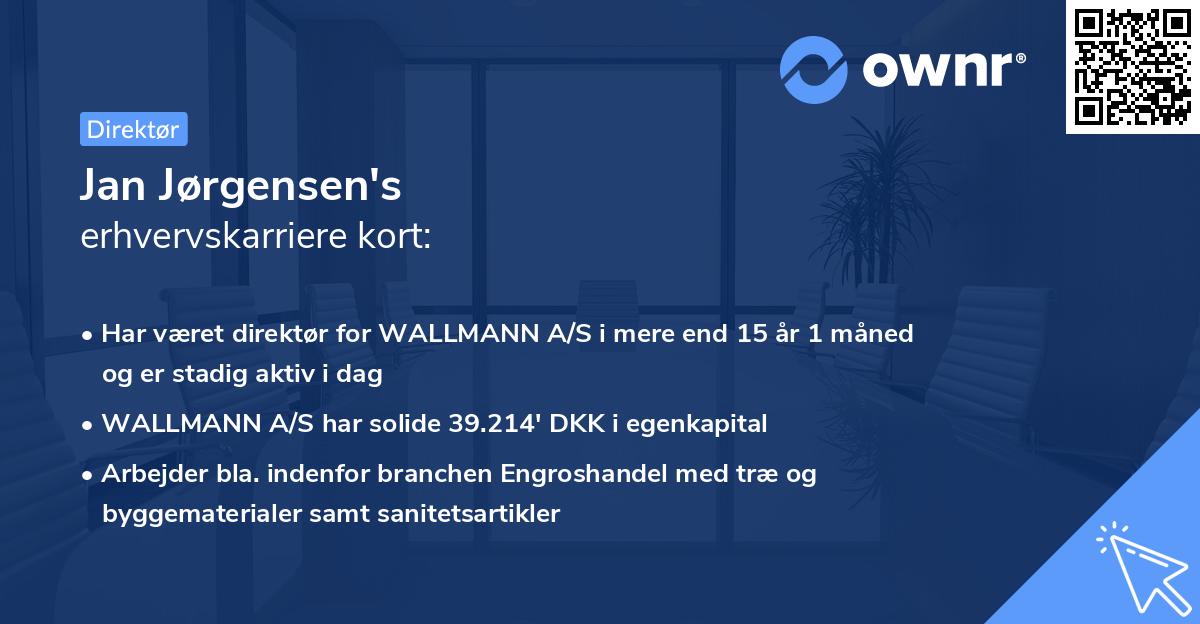 Jan Jørgensen's erhvervskarriere kort