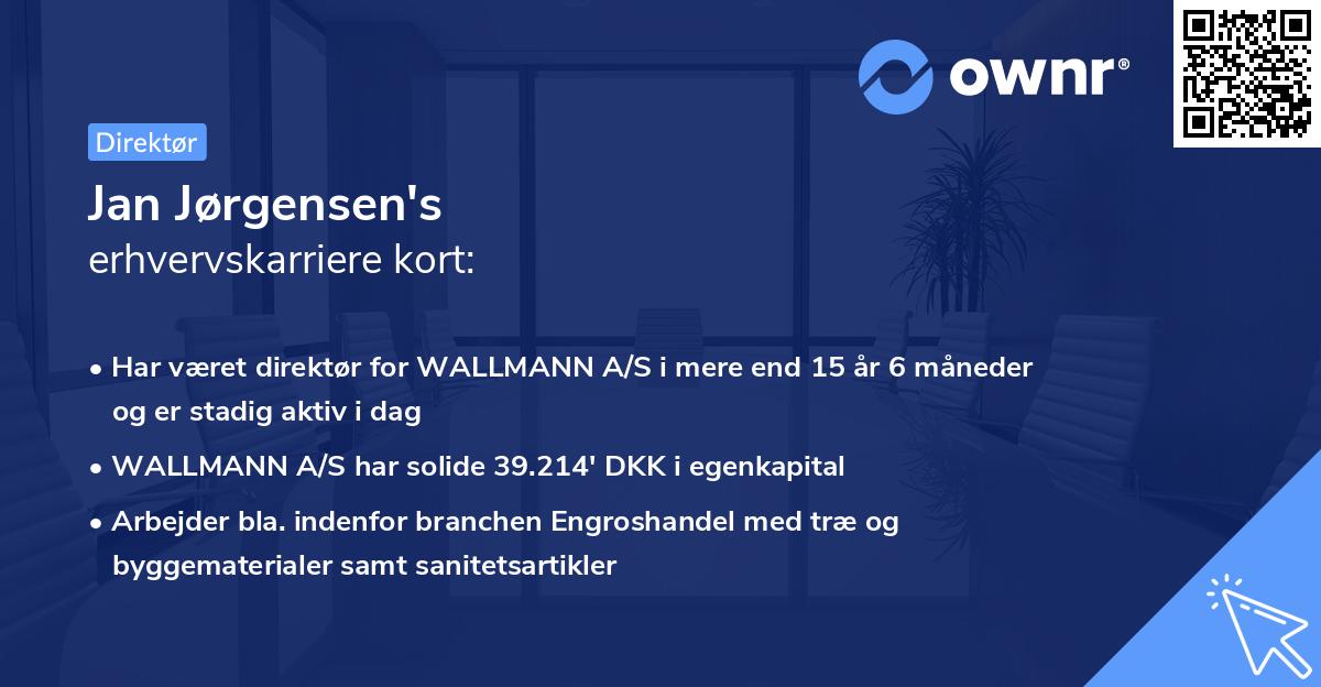 Jan Jørgensen's erhvervskarriere kort