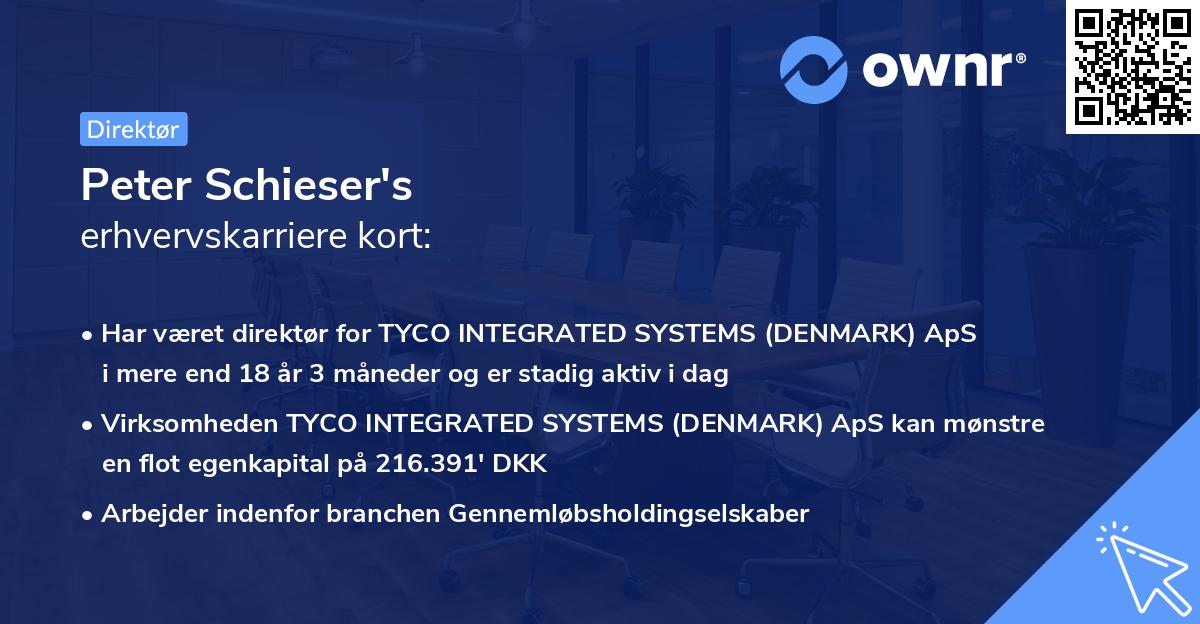 Peter Schieser's erhvervskarriere kort