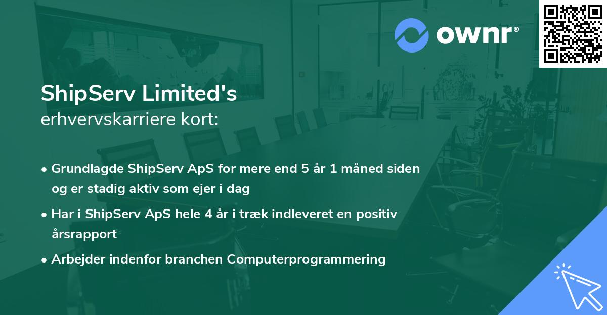 ShipServ Limited's erhvervskarriere kort