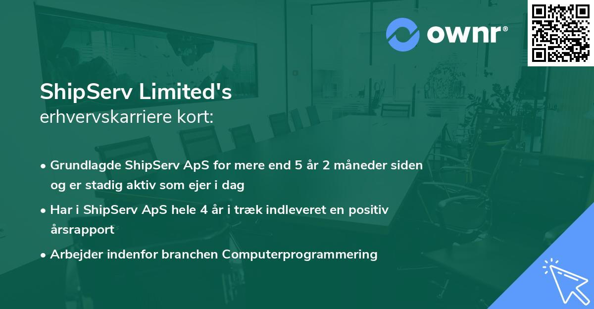 ShipServ Limited's erhvervskarriere kort