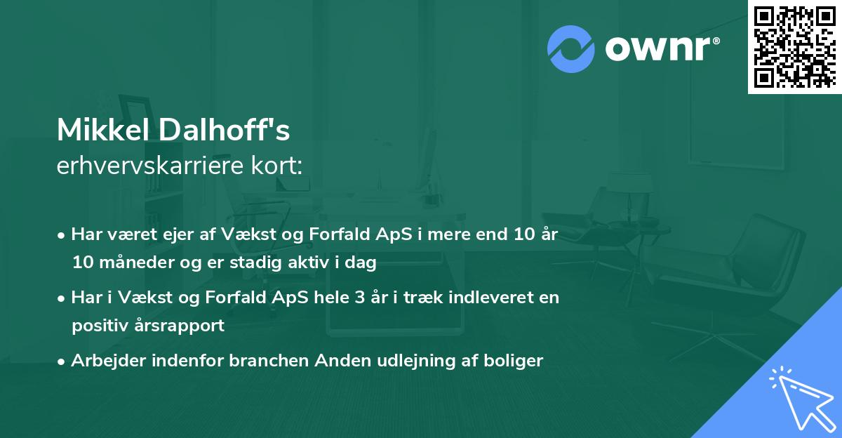 Mikkel Dalhoff's erhvervskarriere kort