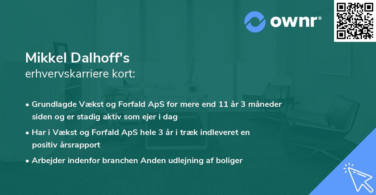 Mikkel Dalhoff's erhvervskarriere kort