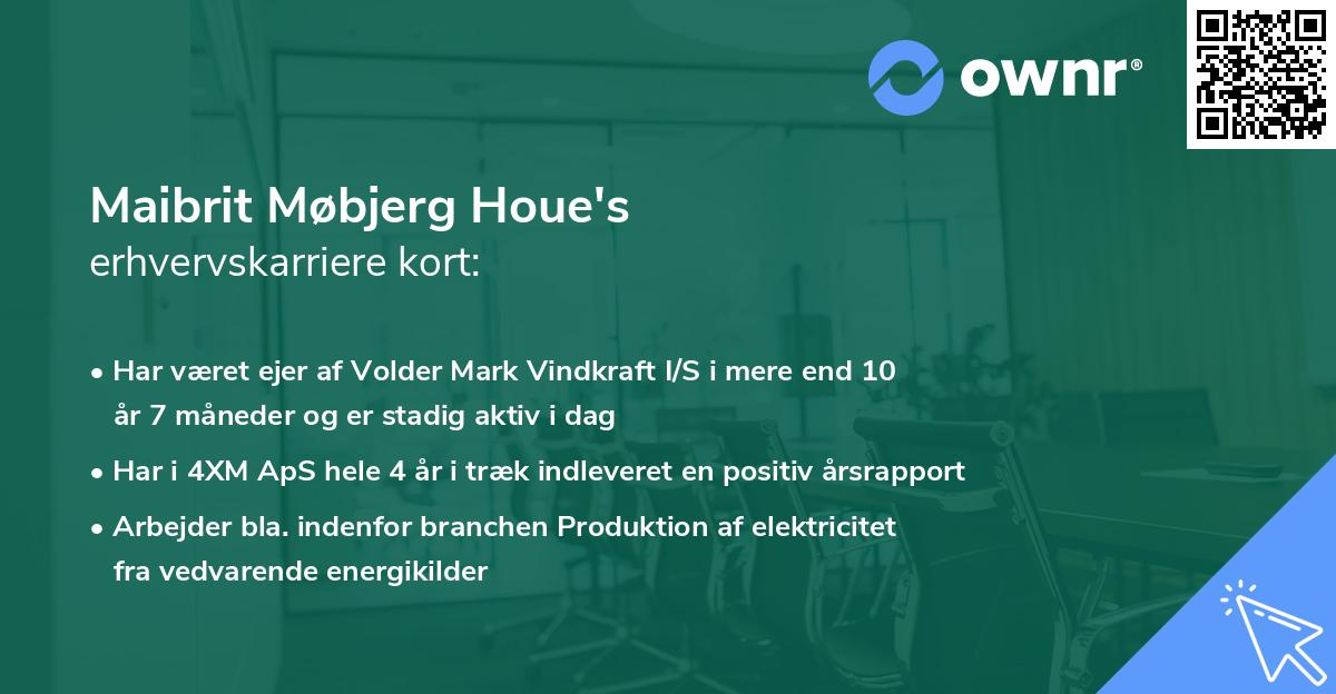 Maibrit Møbjerg Houe's erhvervskarriere kort