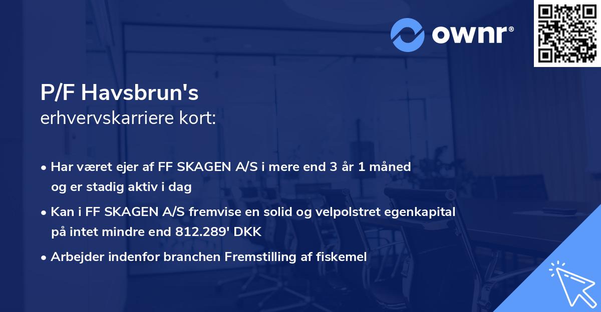 P/F Havsbrun's erhvervskarriere kort