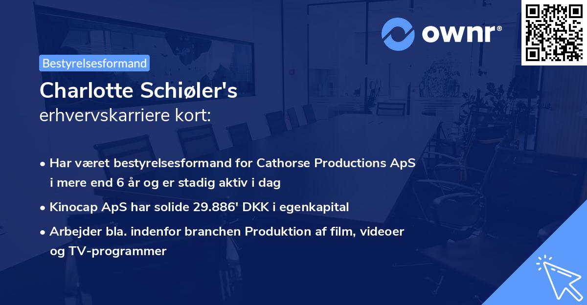 Charlotte Schiøler's erhvervskarriere kort