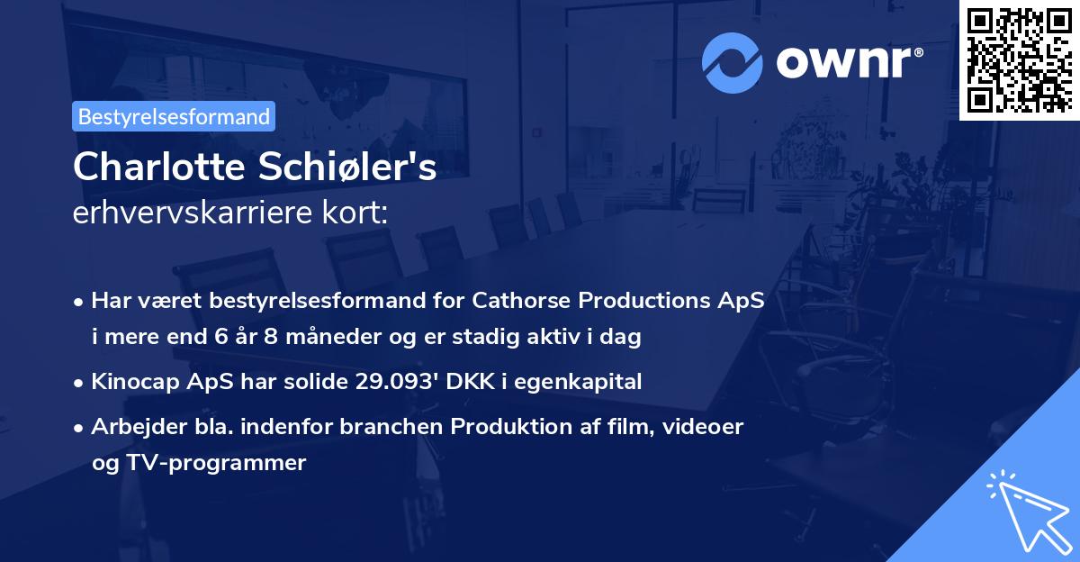 Charlotte Schiøler's erhvervskarriere kort