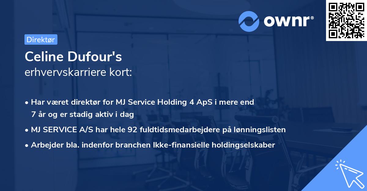 Celine Dufour's erhvervskarriere kort