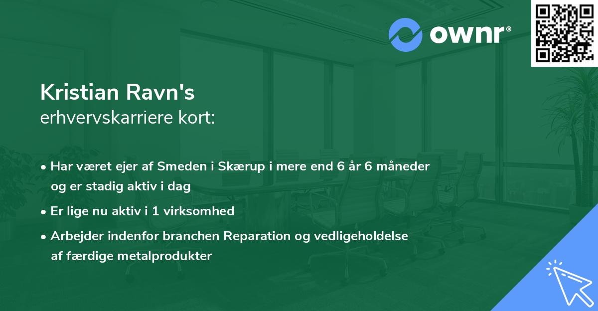 Kristian Ravn's erhvervskarriere kort