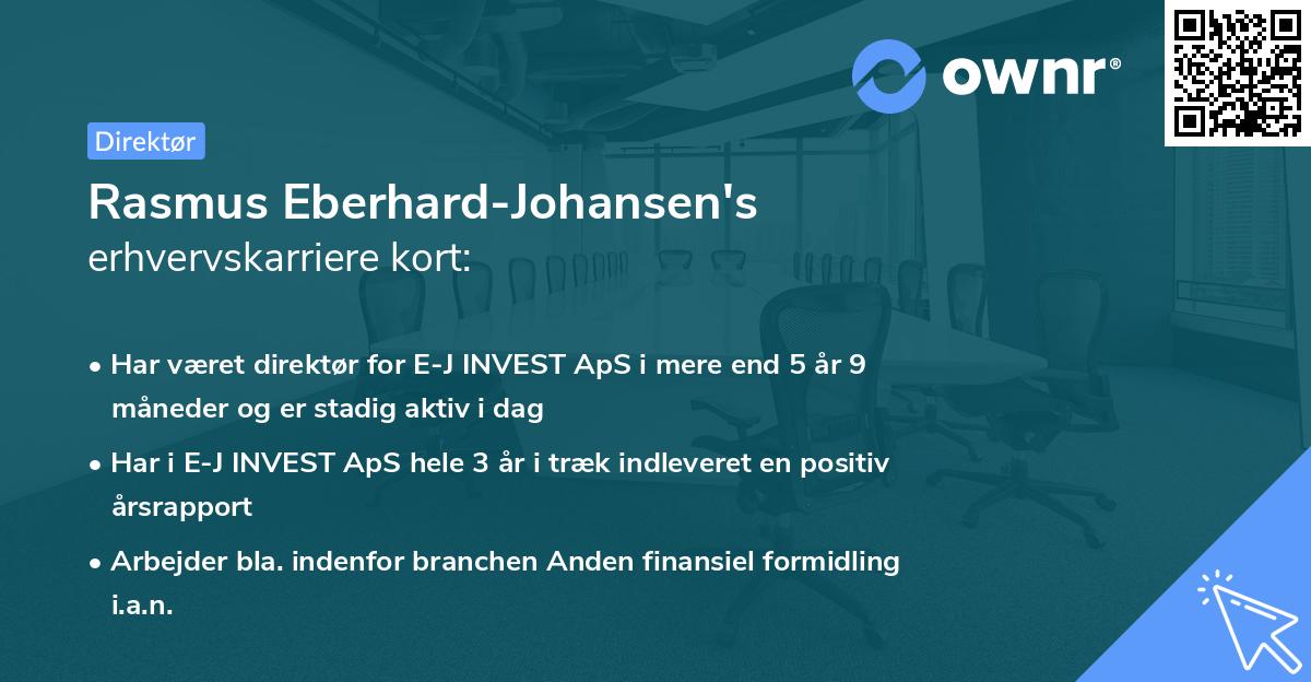 Rasmus Eberhard-Johansen's erhvervskarriere kort